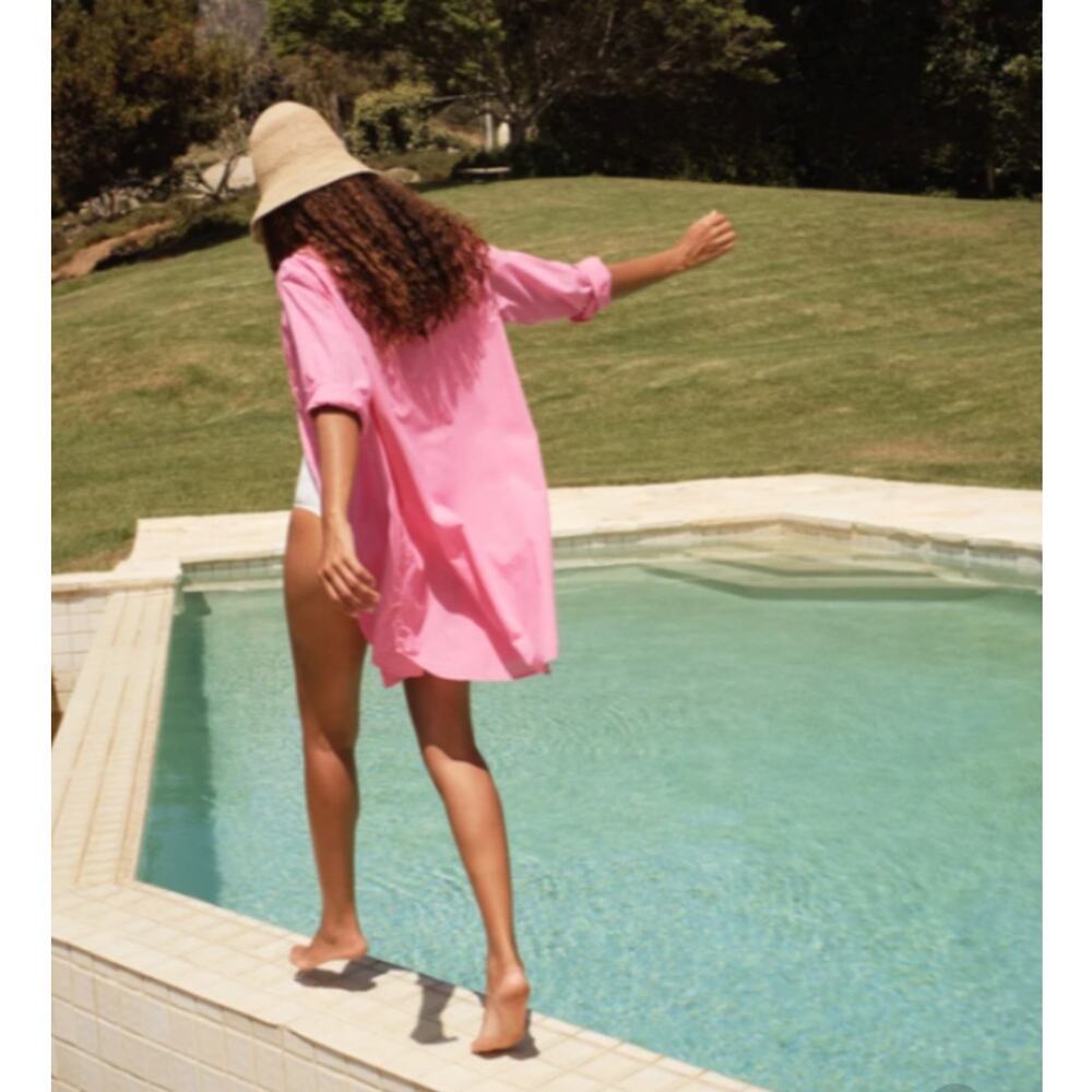 Frank & Eileen Mary Button Up Classic Shirtdress Mini In Cotton Candy Size XS - Picture 7 of 14